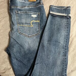 American Eagle next level stretch ripped jeans size 12